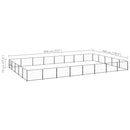 vidaXL fekete acél kutyakennel 40 m²