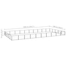 vidaXL fekete acél kutyakennel 50 m²