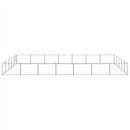 vidaXL ezüstszínű acél kutyakennel 35 m²