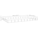 vidaXL ezüstszínű acél kutyakennel 60 m²