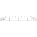 vidaXL ezüstszínű acél kutyakennel 64 m²