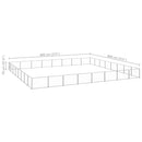 vidaXL ezüstszínű acél kutyakennel 64 m²