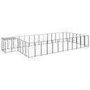 vidaXL fekete acél kutyakennel 22,99 m²