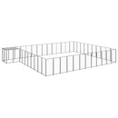 vidaXL fekete acél kutyakennel 37,51 m²