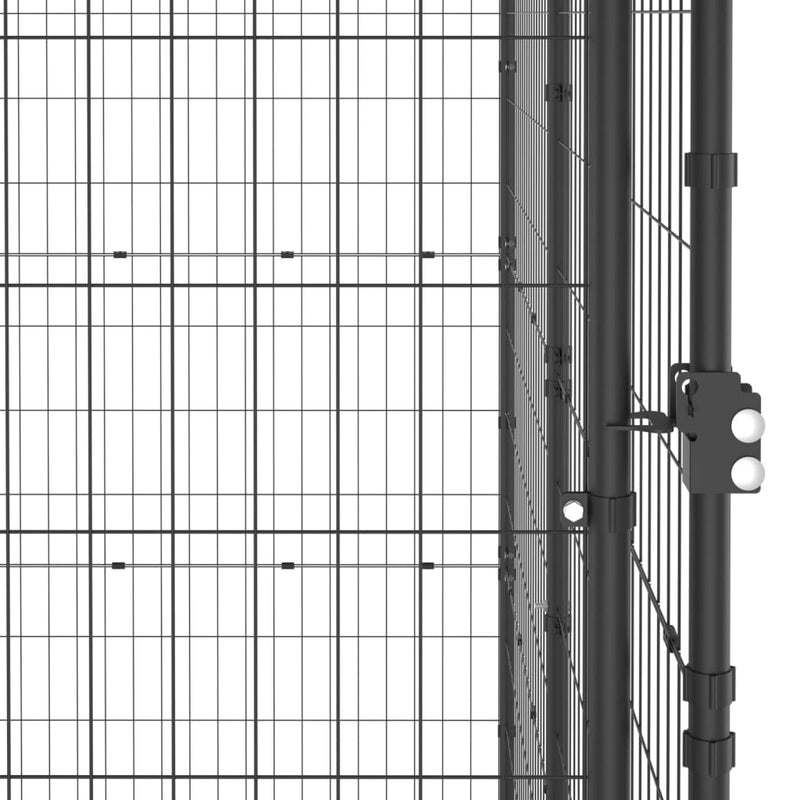 vidaXL kültéri acél kutyakennel tetővel 9,68 m²