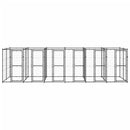 vidaXL kültéri acél kutyakennel 14,52 m²