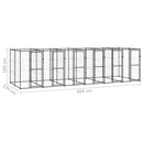 vidaXL kültéri acél kutyakennel 14,52 m²