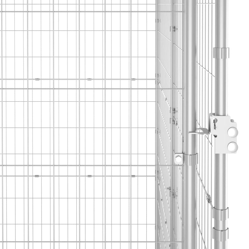 vidaXL kültéri horganyozott acél kutyakennel 26,62 m²