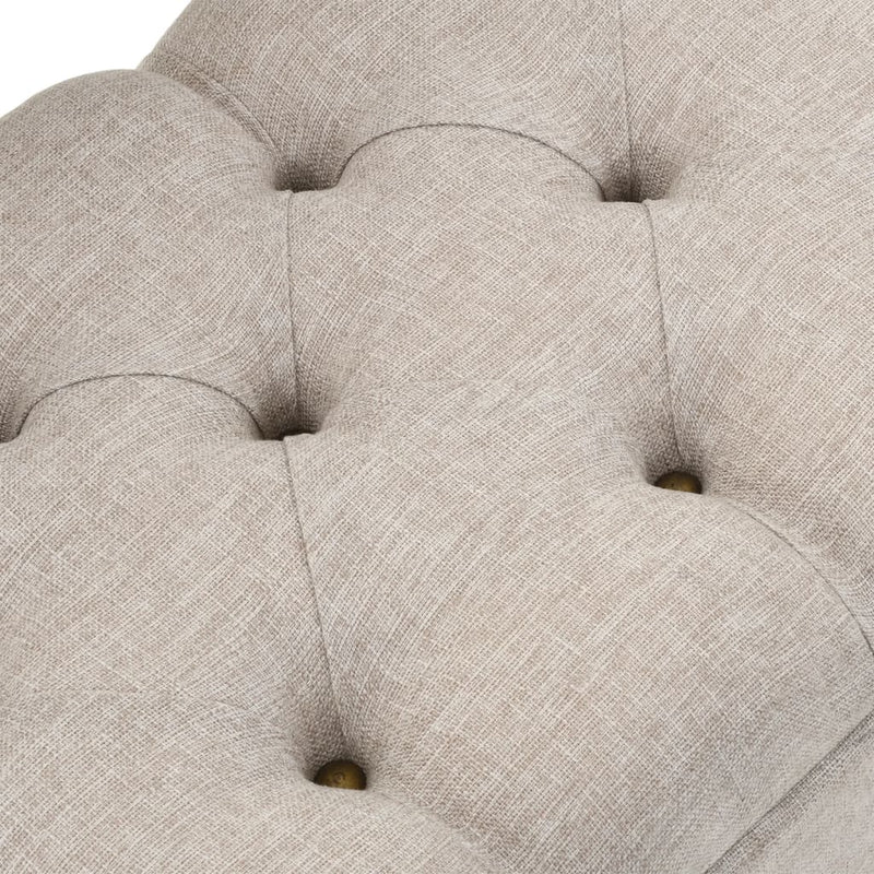 vidaXL krémszínű szövet tárolópad háttámlával 110 cm