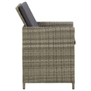 vidaXL 4 db szürke polyrattan kerti szék párnával