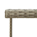 vidaXL szürke polyrattan és üveg kerti asztal 109 x 107 x 74 cm