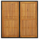 vidaXL fekete polyrattan és tömör akácfa kerti asztal 109x107x74 cm