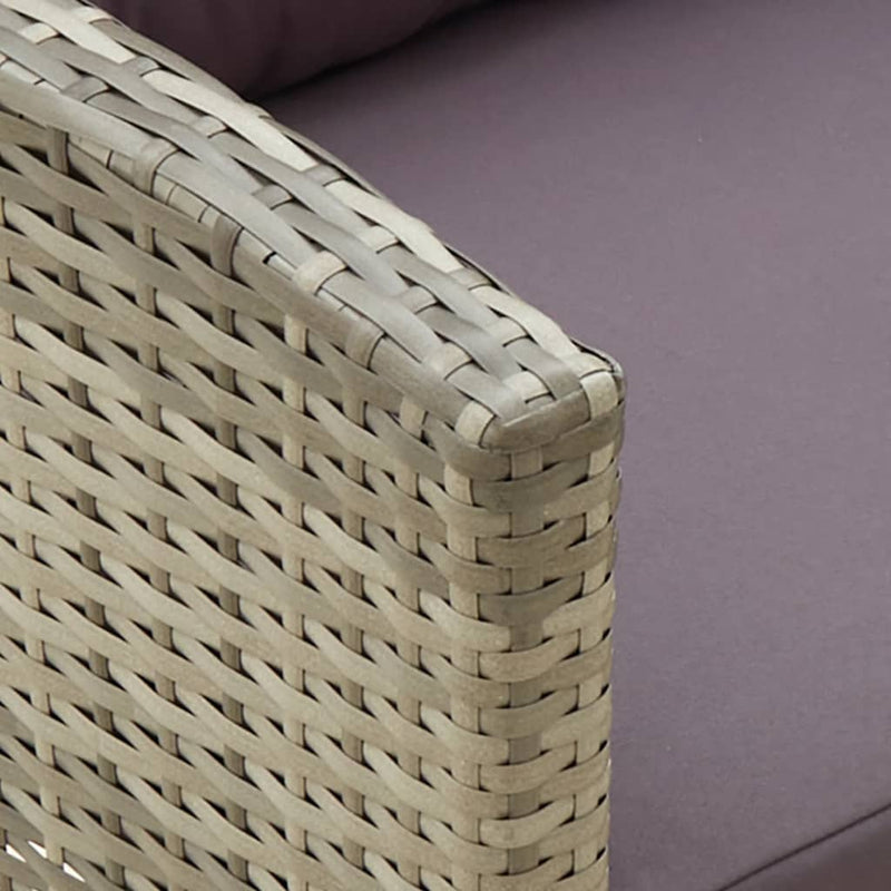 vidaXL szürke polyrattan kerti szék párnákkal