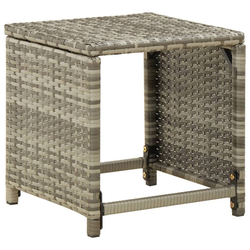 vidaXL 4 db szürke polyrattan kerti ülőke párnákkal