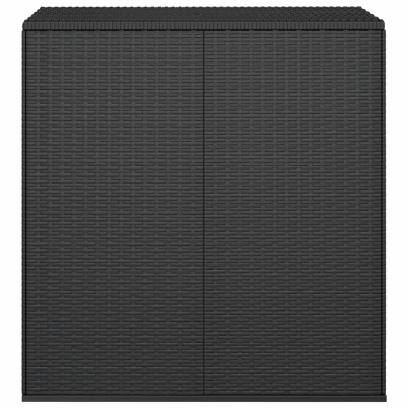 vidaXL fekete polyrattan kerti párnatartó doboz 100 x 49 x 103,5 cm