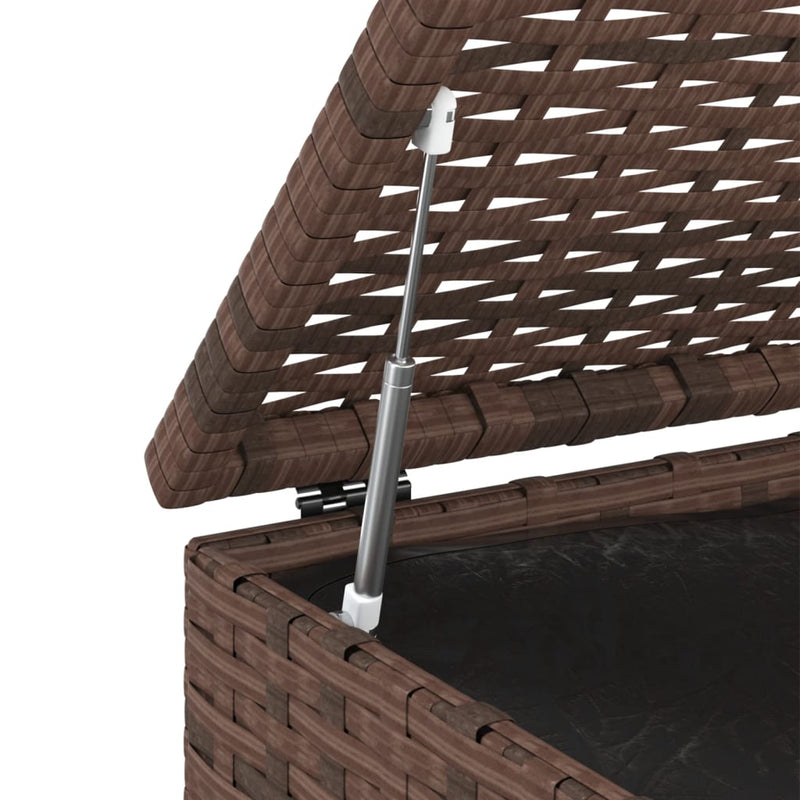 vidaXL barna polyrattan kerti párnatartó doboz 100 x 49 x 103,5 cm