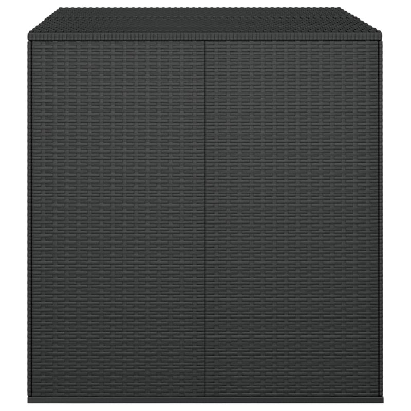 vidaXL fekete polyrattan kerti párnatartó doboz 100 x 97,5 x 104 cm