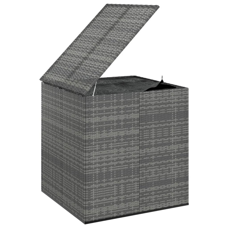 vidaXL szürke polyrattan kerti párnatartó doboz 100 x 97,5 x 104 cm