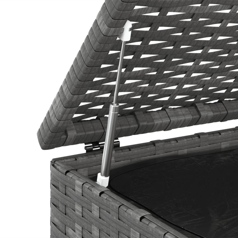 vidaXL szürke polyrattan kerti párnatartó doboz 100 x 97,5 x 104 cm