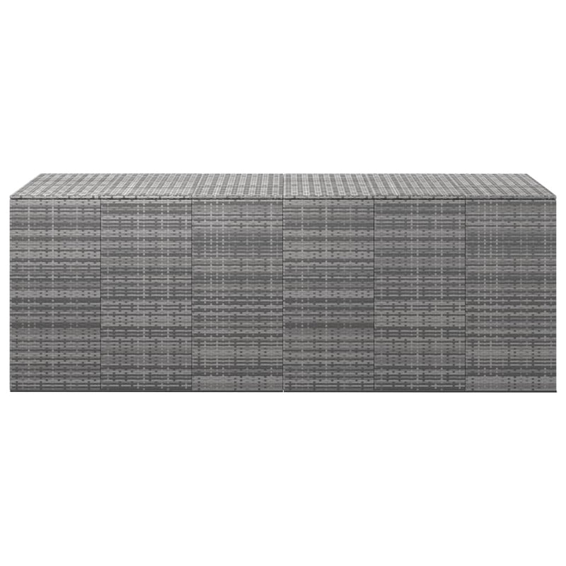 vidaXL szürke polyrattan kerti párnatartó doboz 291 x 100,5 x 104 cm