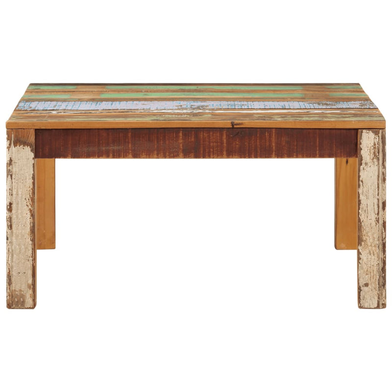 vidaXL tömör újrahasznosított fa dohányzóasztal 80 x 80 x 40 cm