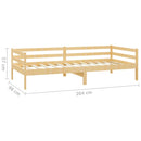vidaXL tömör fenyőfa dívány matraccal 90 x 200 cm