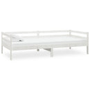 vidaXL fehér tömör fenyőfa dívány matraccal 90 x 200 cm