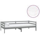 vidaXL szürke tömör fenyőfa dívány matraccal 90 x 200 cm