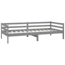 vidaXL szürke tömör fenyőfa dívány matraccal 90 x 200 cm