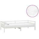 vidaXL fehér tömör fenyőfa dívány matraccal 90 x 200 cm
