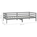 vidaXL szürke tömör fenyőfa dívány matraccal 90 x 200 cm