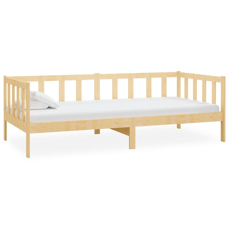 vidaXL tömör fenyőfa dívány matraccal 90 x 200 cm