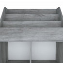 vidaXL betonszürke szerelt fa gyerek újságtartó 71 x 30 x 114 cm