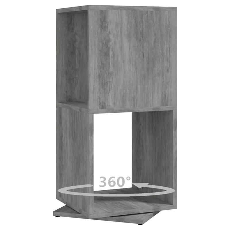 vidaXL betonszürke szerelt fa forgószekrény 34,5x34,5x75,5 cm