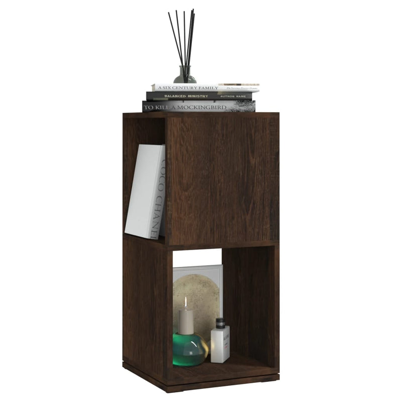 vidaXL füstös tölgy színű szerelt fa forgószekrény 34,5x34,5x75,5 cm