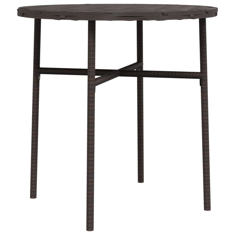 vidaXL barna polyrattan teázóasztal 45 cm