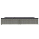 vidaXL sötétszürke polyrattan átalakítható napozóágy párnákkal