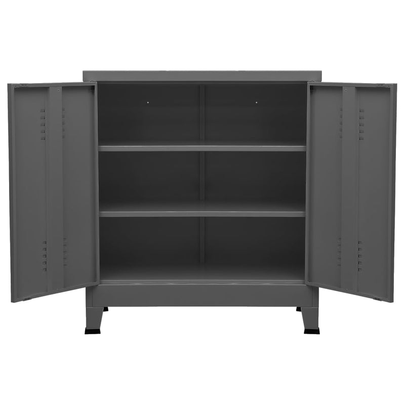 vidaXL antracitszürke acél ipari tárolóláda 90 x 40 x 100 cm
