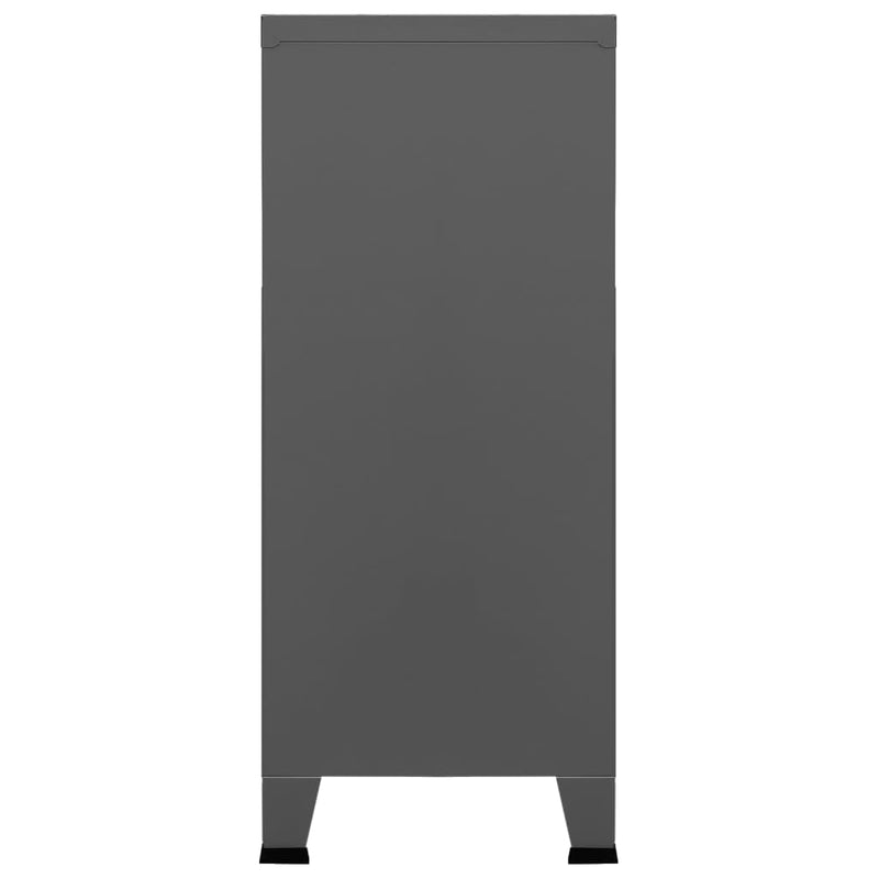 vidaXL antracitszürke acél ipari tárolóláda 90 x 40 x 100 cm