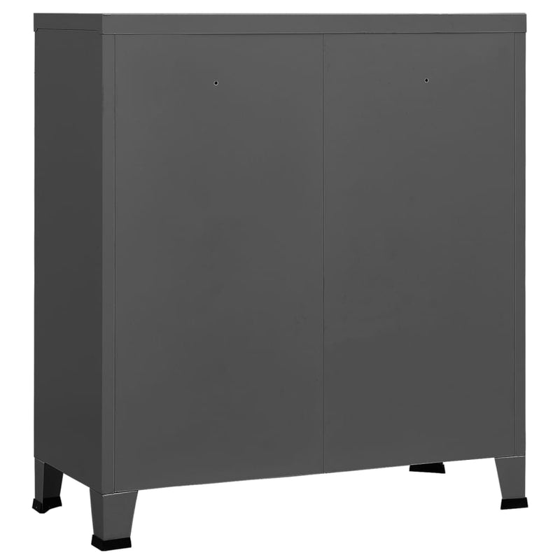 vidaXL antracitszürke acél ipari tárolóláda 90 x 40 x 100 cm