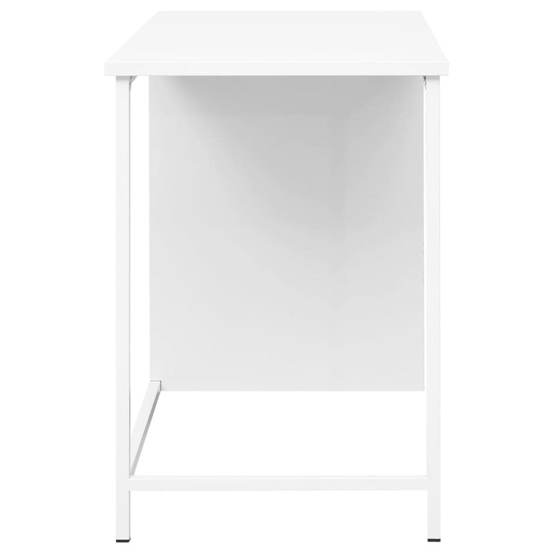 vidaXL fehér acél ipari stílusú íróasztal fiókokkal 105 x 52 x 75 cm