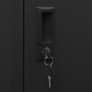 vidaXL fekete acél zárható szekrény 38 x 45 x 180 cm