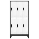 vidaXL antracitszürke-fehér acél zárható szekrény 90 x 45 x 180 cm