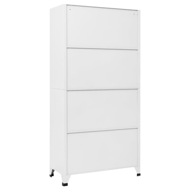 vidaXL világosszürke acél zárható szekrény 90 x 40 x 180 cm