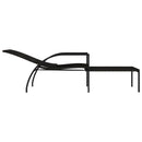 vidaXL 2 db barna polyrattan napozóágy lábtartóval