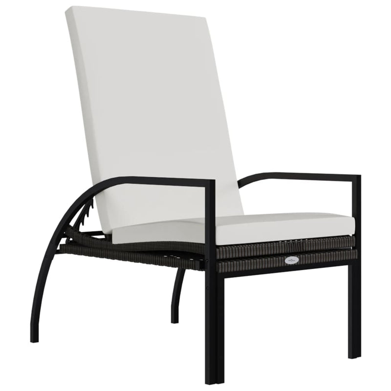 vidaXL 2 db barna polyrattan napozóágy lábtartóval