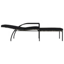 vidaXL 2 db szürke polyrattan napozóágy lábtartóval