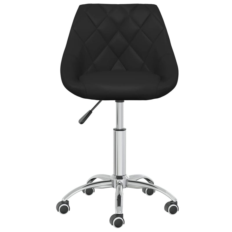 vidaXL 4 db fekete forgó műbőr étkezőszék