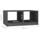 vidaXL tömör fenyőfa dohányzóasztal 75 x 50 x 33,5 cm