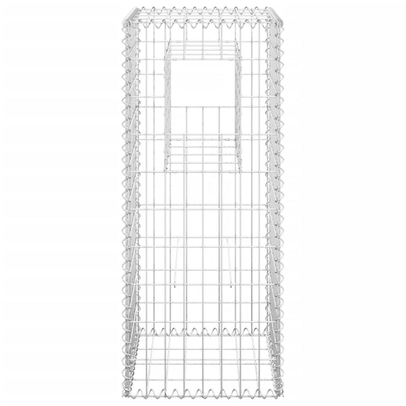vidaXL vas gabionkosaras oszlop 40 x 40 x 100 cm